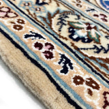 ペルシャ絨毯 ナイン産 ブルー 青