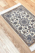 Persian Rug Nain Wool & Silk Approx. 50cm x 80cm