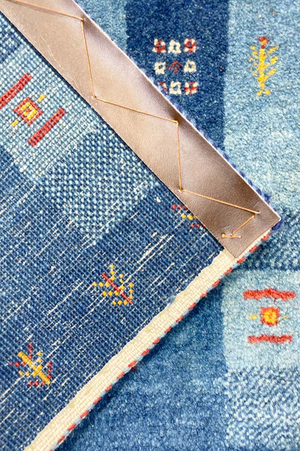 ペルシャ絨毯 ギャッベ カシュクリ 青 ブルー