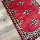 赤色の玄関マット絨毯パキスタン産