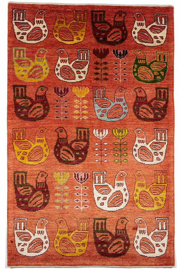 ペルシャギャッベ手織り絨毯-シーラーズ産