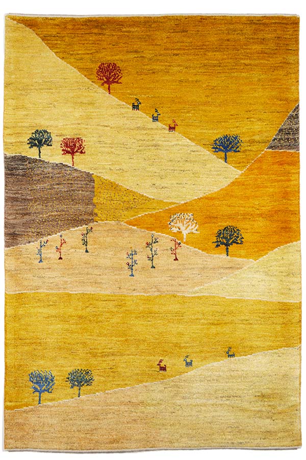 手織りペルシャギャッベ-イラン製高品質ウール絨毯