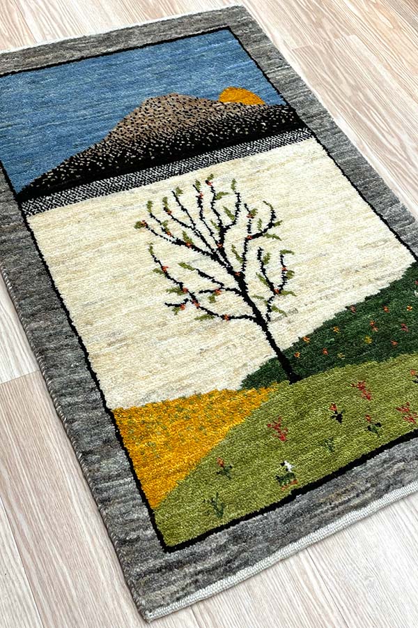 ペルシャギャッべ　ファインクオリティ　約62cm x 94cm