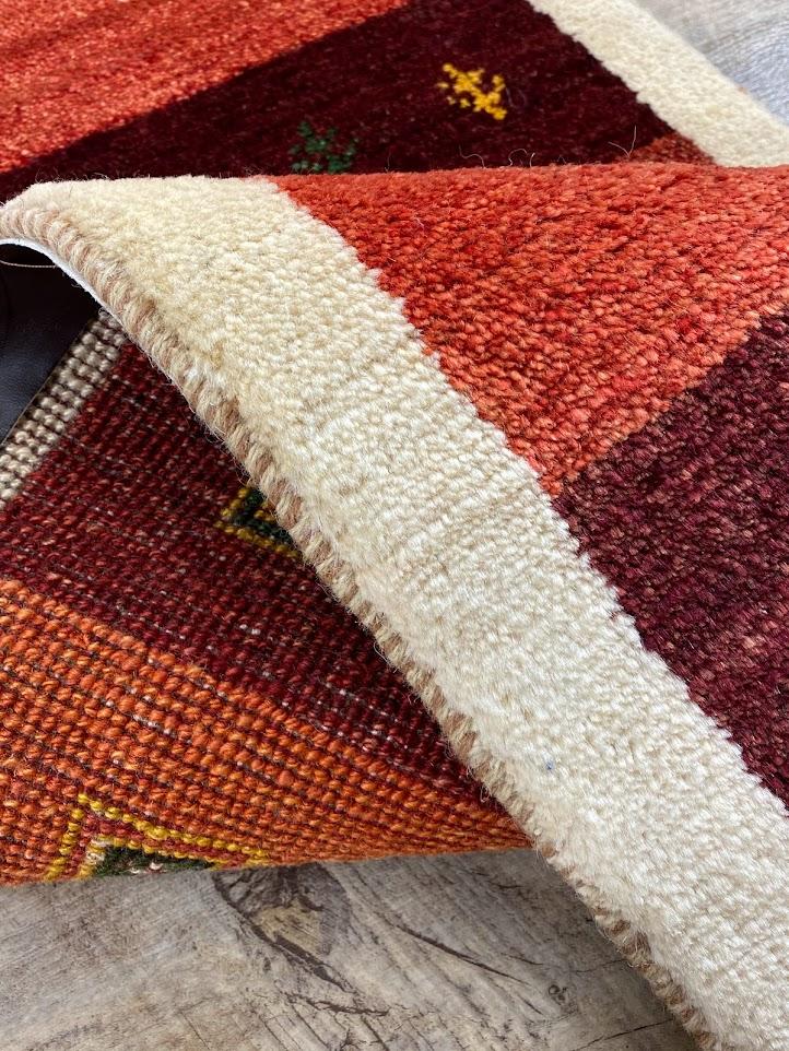 ペルシャ絨毯 ギャッベ 細長 51x145cm 手織り絨毯