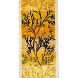 ペルシャ絨毯ギャッベ細長 手織り絨毯 52x152cm 黄色