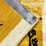 ペルシャ絨毯ギャッベ細長 手織り絨毯 52x152cm 黄色
