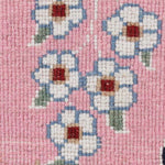 ペルシャ絨毯 円形 ナイン ピンク