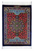 ペルシャ絨毯 クム産 アハマディ工房 シルク 約50×70cm