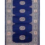 パキスタン絨毯 96x150cm 青 ブルー【手織り絨毯専門店】