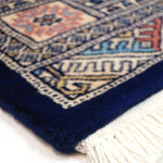 パキスタン絨毯 96x150cm 青 ブルー【手織り絨毯専門店】