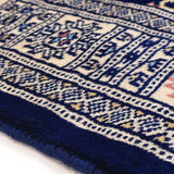 パキスタン絨毯 96x150cm 青 ブルー【手織り絨毯専門店】