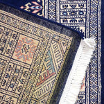 パキスタン絨毯 96x150cm 青 ブルー【手織り絨毯専門店】