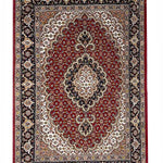 イランタブリーズ産手織りペルシャ絨毯マヒ柄ウールシルク60cmx92cm