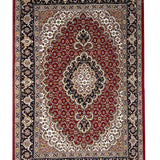 イランタブリーズ産手織りペルシャ絨毯マヒ柄ウールシルク60cmx92cm