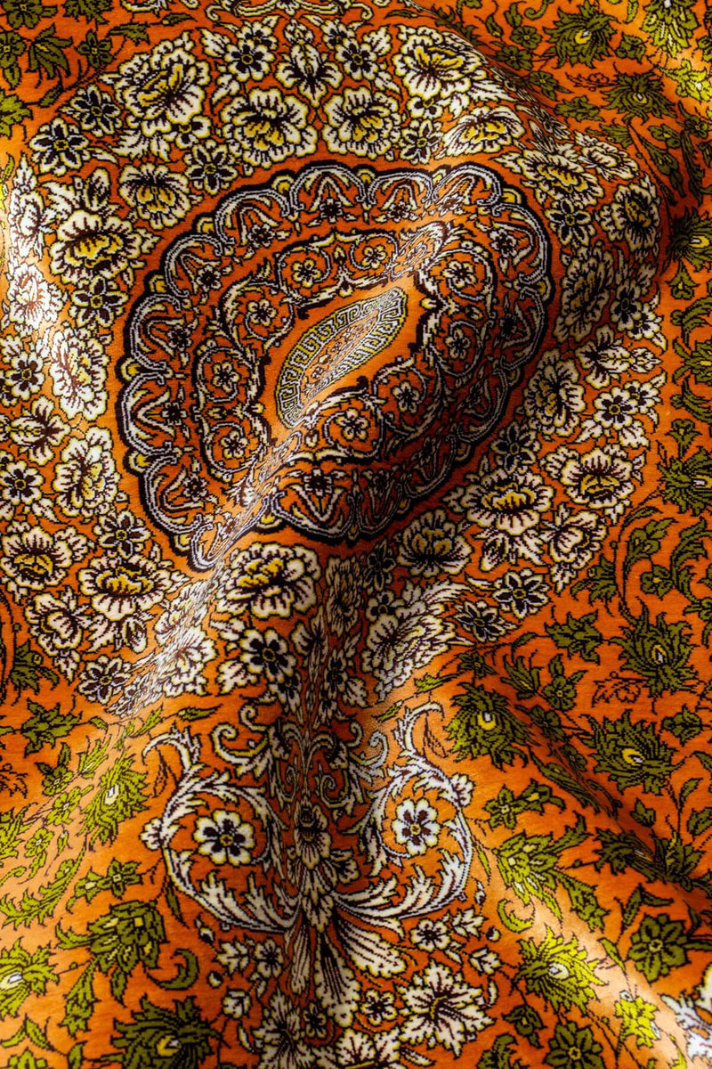 ペルシャ絨毯 | クム産 | ヌーリー工房 | 約82cm x 125cm - sathi-rugs.