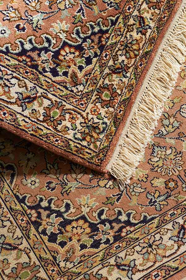 カシミール絨毯<br>シルク<br>約66cm x 93cm