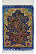 ペルシャ絨毯 クム産 シルク 約63×90cm