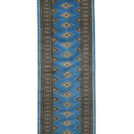 青色の廊下敷き絨毯パキスタン産