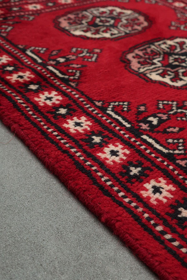赤色の玄関マットパキスタン絨毯