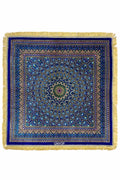 ペルシャ絨毯 クム産 ムサヴィ工房 シルク 約85×85cm