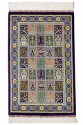Persian Rug Qum Rajabad Workshop Silk Approx. 58cm x 90cm