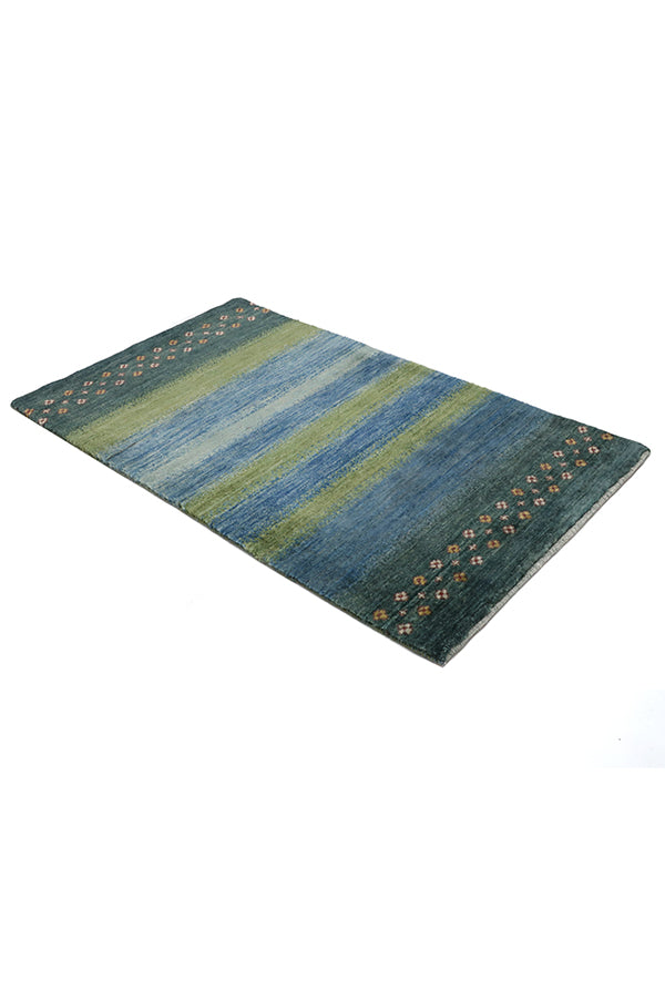 青緑のアフガニスタン産手織り絨毯