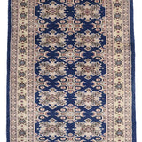 青色パキスタン絨毯玄関マットサイズ