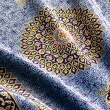 ペルシャ絨毯 クム産 シルク 青