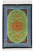 ペルシャ絨毯 クム産 ワハダット工房 シルク 約60×90cm