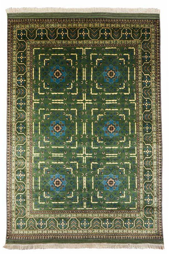 アフガニスタン絨毯 緑