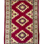 パキスタン絨毯玄関マットサイズ赤色