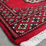 玄関マットサイズの赤色パキスタン絨毯