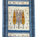 青色のギャッベ ペルシャ絨毯