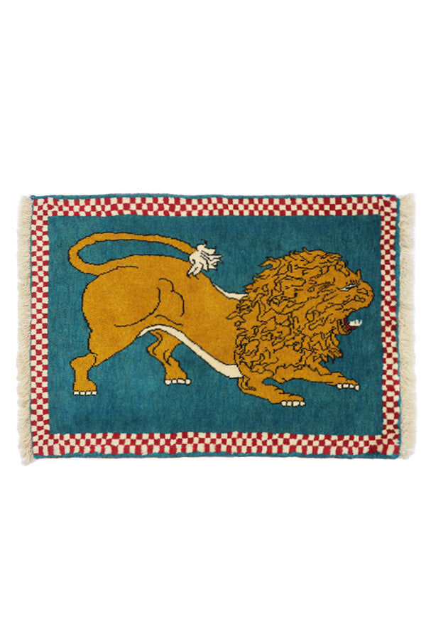 ペルシャ絨毯  ライオン
