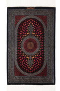 ペルシャ絨毯 クム産 ラジュワルディ工房 シルク 約50×81cm