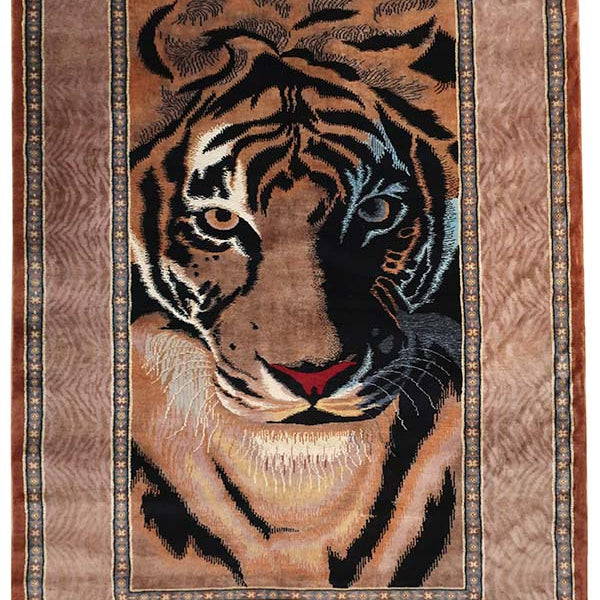 品質保証 虎の絨毯 じゅうたん 虎の絵 トルコ絨毯 - アンティーク 